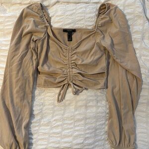 Forever 21 tan crop top